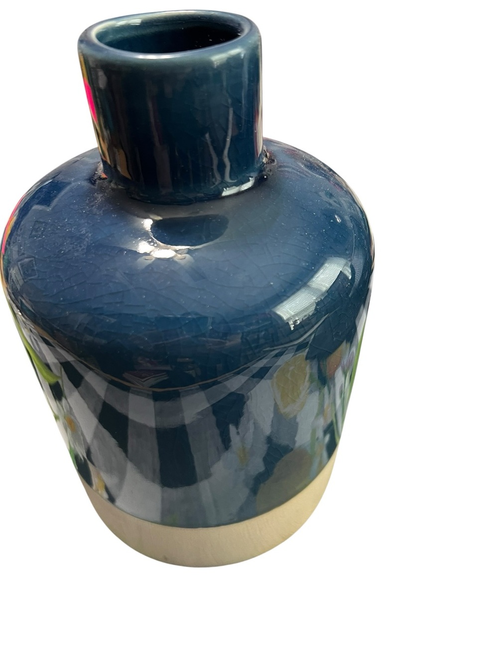 Blue Ceramic Decorative Vase